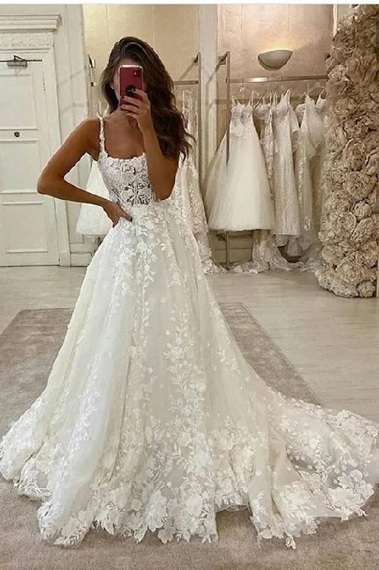 Gorgeous Ball Gown Scoop Neck Open Back Lace Wedding Dresses,Luxurious Wedding Gowns S3786 Gorgeous Ball Gown Scoop Neck Open Back Lace Wedding Dresses,Luxurious Wedding Gowns S3786
